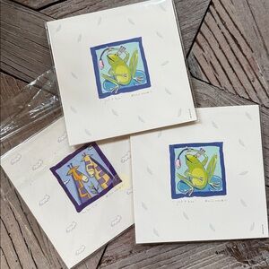 Giraffe Illustration Art Print in Purple & Yellow